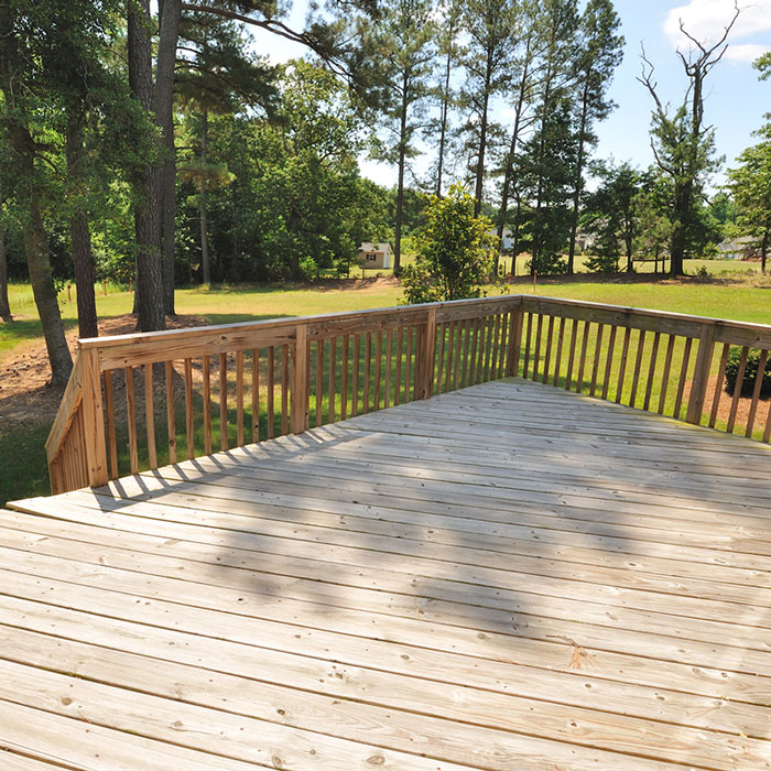Large Wooden Deck of Home